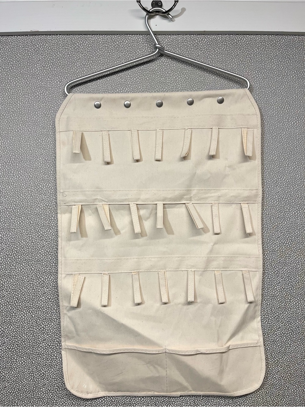 OS Canvas Hanging Organizer Cream Wall Storage